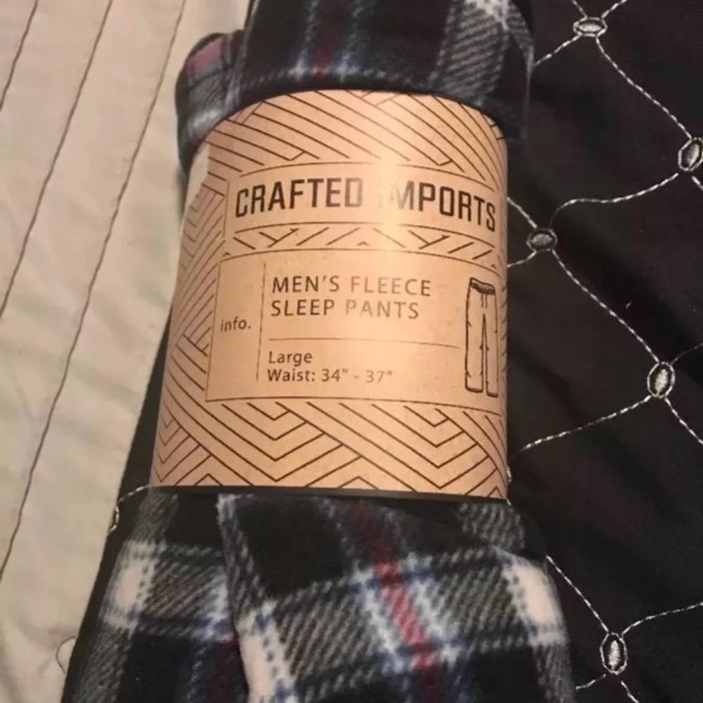 Crafted imports men’s fleece pj pant large
